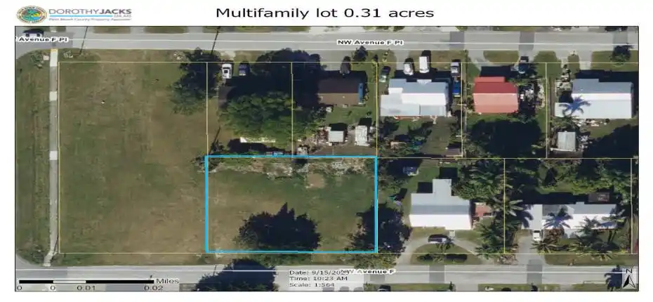 Aerial view multifamily lot
