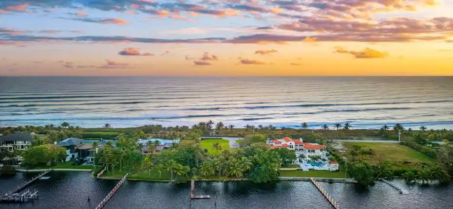 Aerial Close Ocean View