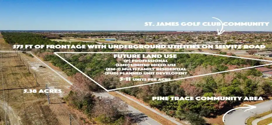 Aerial View of 5.38 Acres