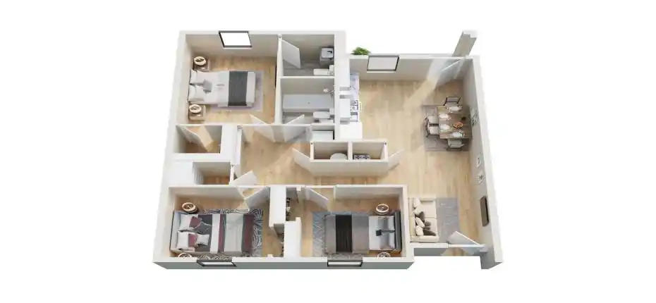 First Floor House 1- view right